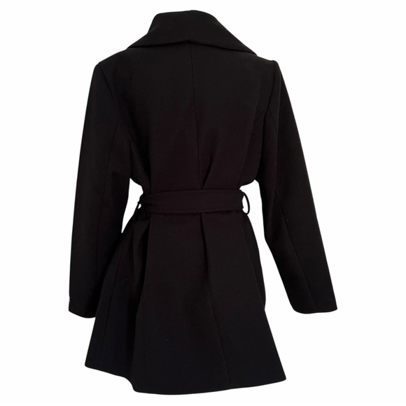 Tahari Black Belted Coat - Picture 3 of 9
